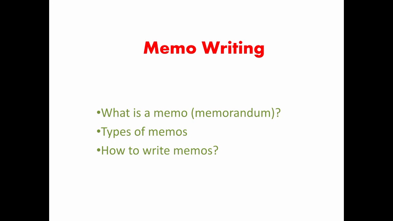 Memo writing..