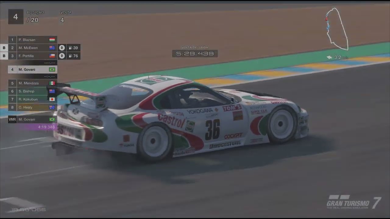 Gran Turismo 7 - World Touring Car 700 - 30 minutos Le Mans - Castrol Supra (Pane Seca)