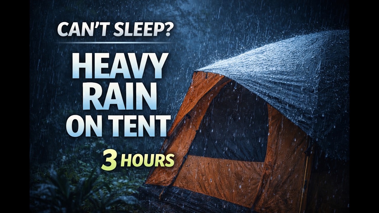 หลับลึกใน 3 นาที 🏕️ เสียงฝนตกใส่เต็นท์ (เสียงทุ้มฟังสบาย) แก้คนนอนยาก | Rain on Tent Deep Sleep