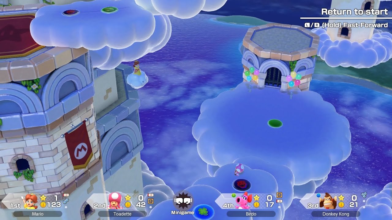Super Mario Party Jamboree #62 Mario's Rainbow Castle Daisy vs Toadette vs Birdo vs Donkey Kong