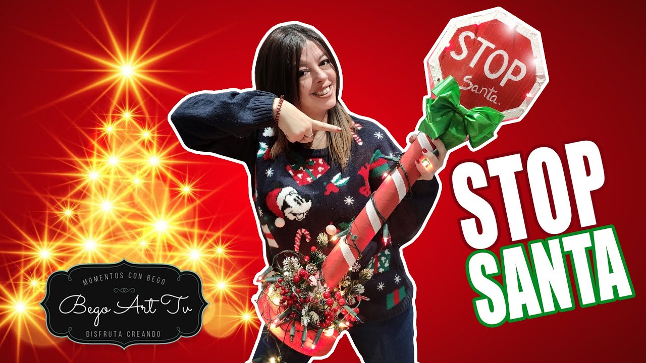 Como RECICLAR CARTÓN para ADORNOS navideños INCREÍBLES 🎄STOP SANTA by Bego Art