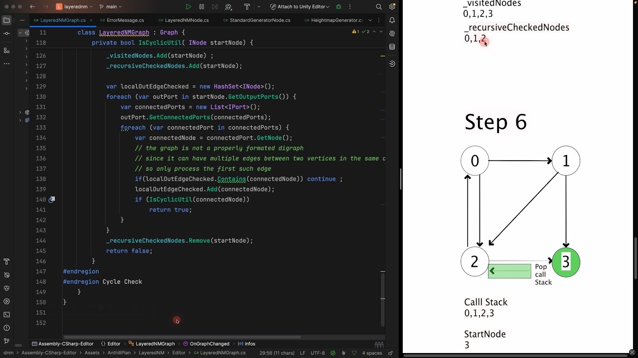 Unity Graph Toolkit intermediate example Layered noise Map: Editor Nodes 2/4
