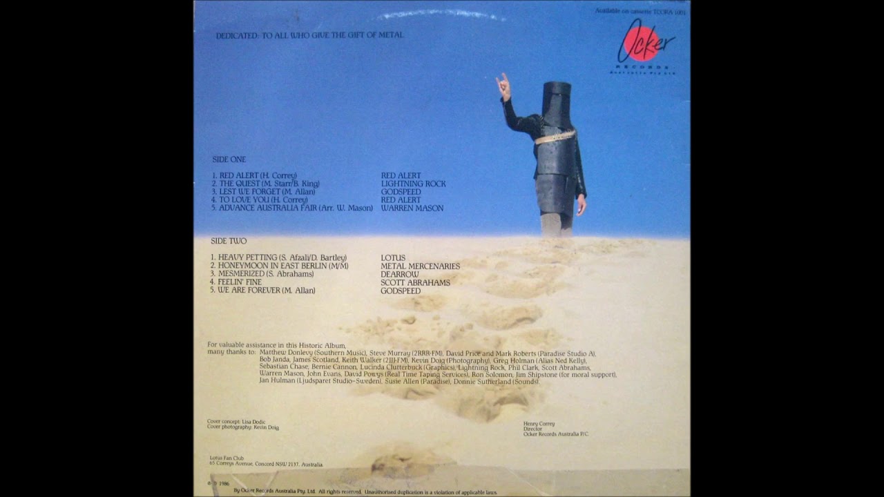 Godspeed - We Are Forever (Thunda From Downunda LP, Australia 1986)