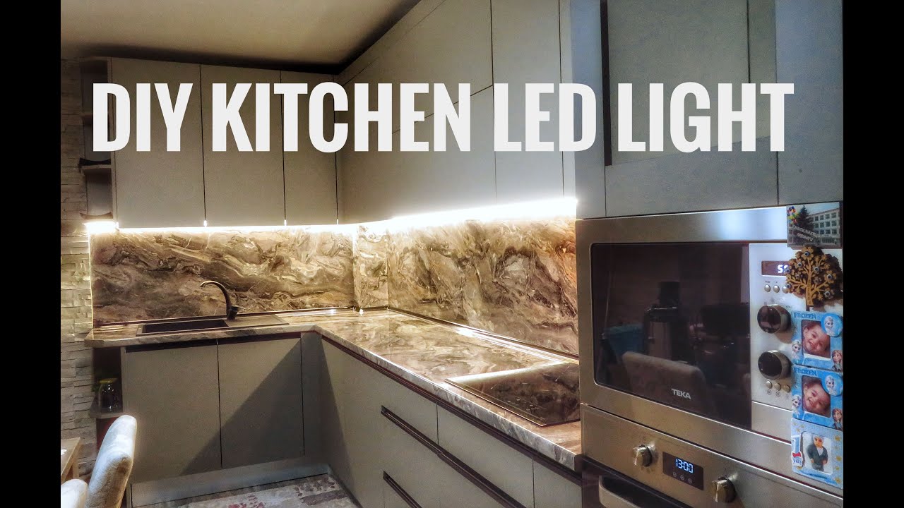 DIY Under Kitchen Cabinets LED Lighting with Aluminium Profile