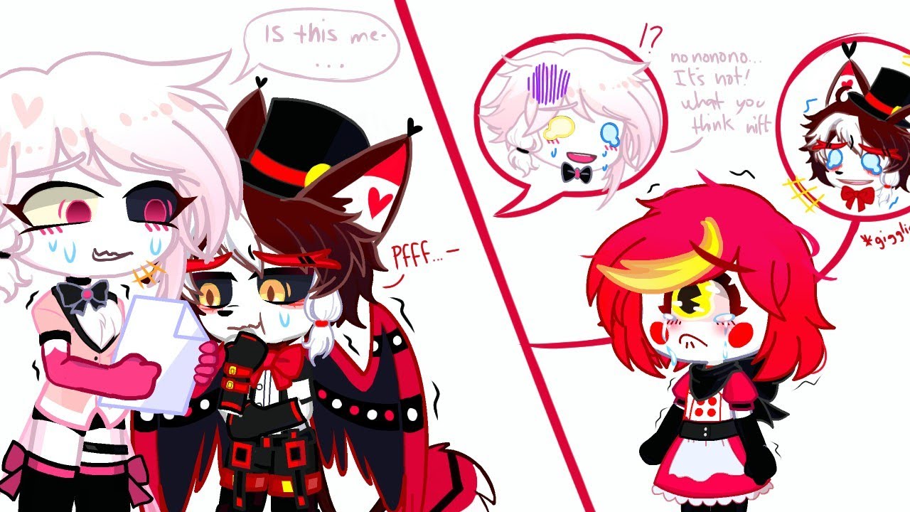 hazbin hotel: husk and angel dust being a parent to nifty (gachalife2 memes) #huskerdust #shorts