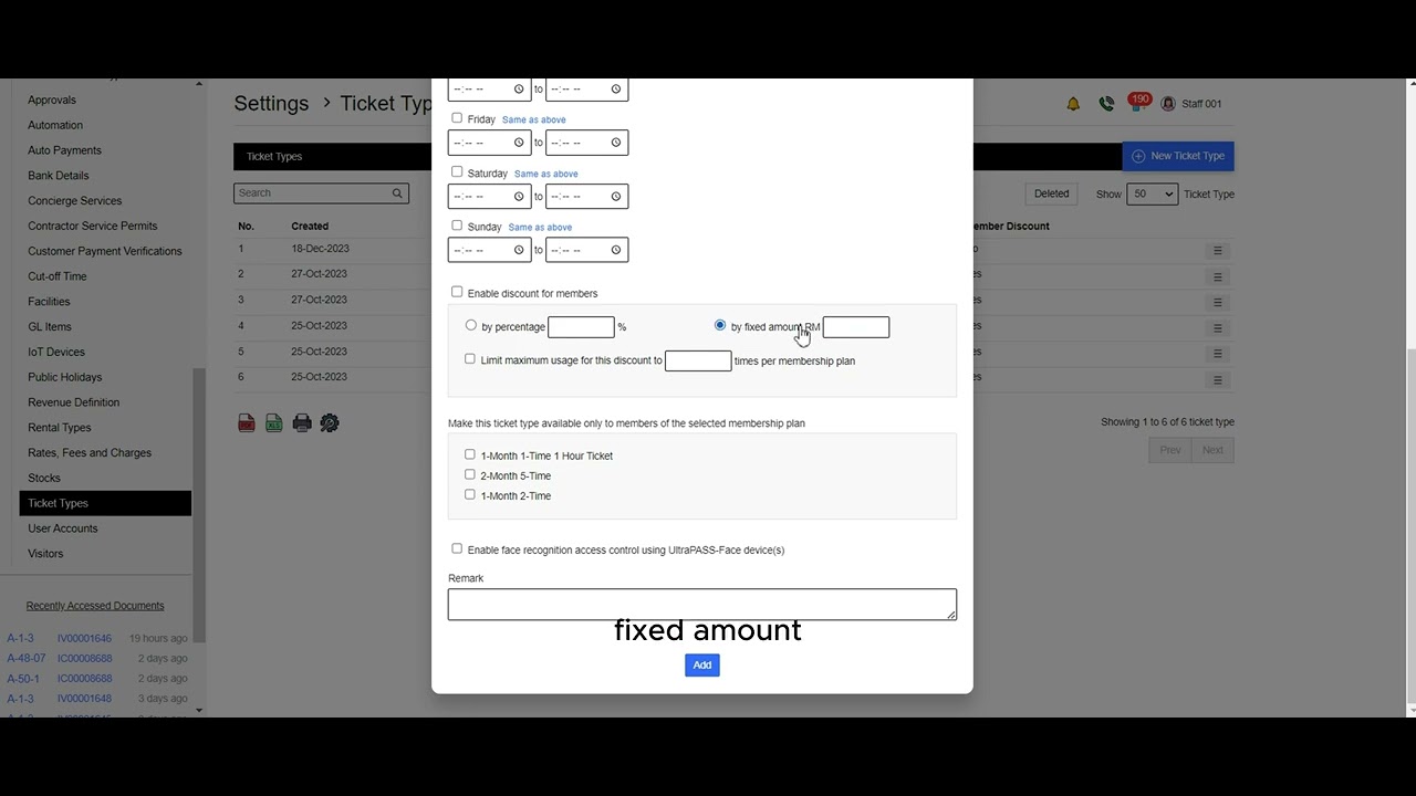 SMARTSERVA / HOMESERVA - How to create fixed rate tickets for smart ticketing process?
