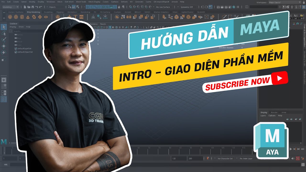 Hướng dẫn tự học Maya | Bài 01 - Giao diện phần mềm | CG3D #cg3d #maya
