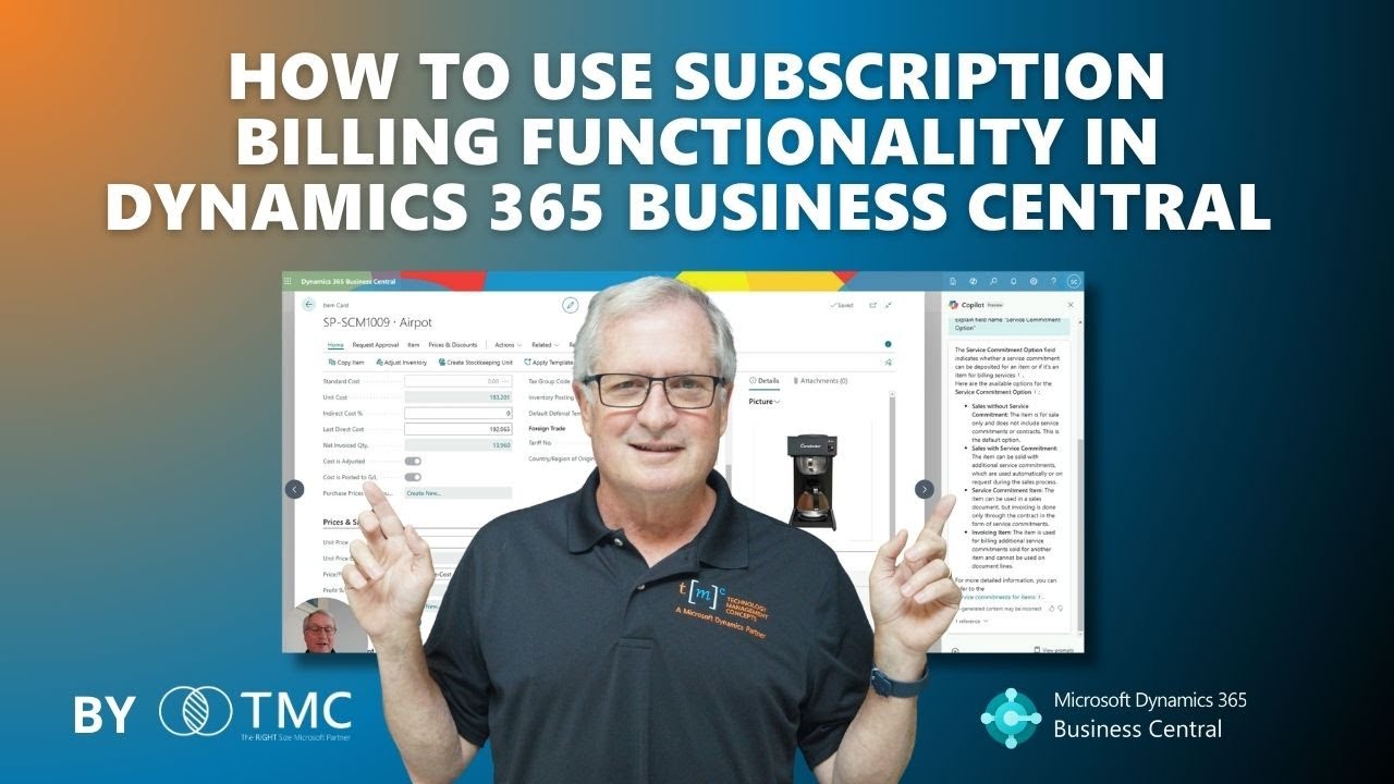 How to Use Subscription billing Functionality in Dynamics 365 Business Central | 2024 Wave 2