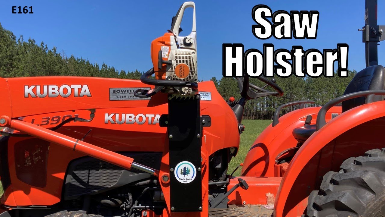 The BEST Chainsaw Carrier / Holder for a Compact Tractor