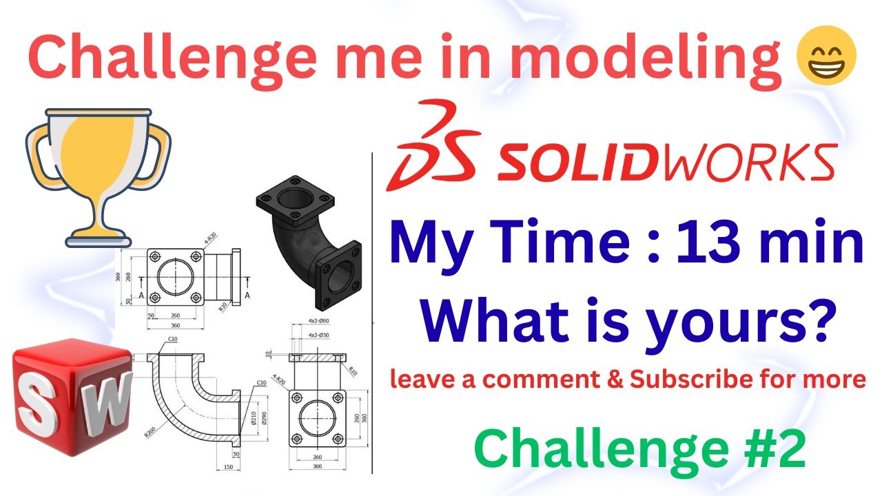 SOLIDWORKS Modeling Challenge 2 - Can You Beat My Time? | Super Engineer