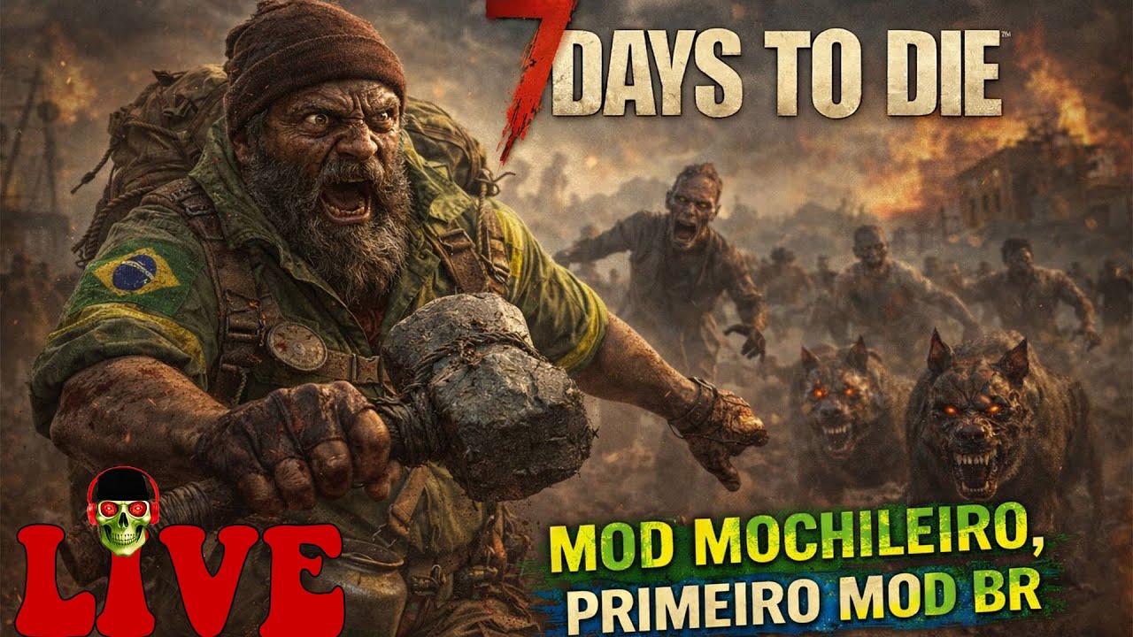 Caçadores da terra Congelada 🔴 NOVIDADE! Testando o Novo MOD Brasileiro de 7 Days to Die 🔴