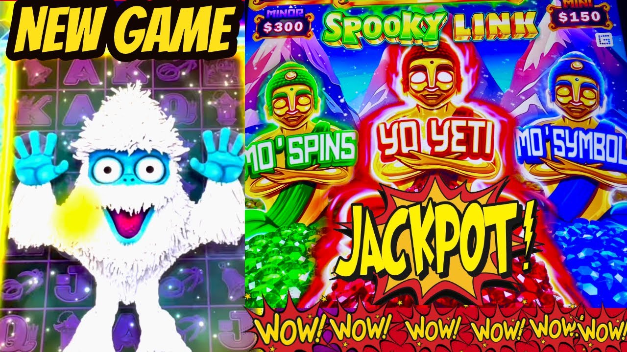 1st FULL SCREEN & JACKPOT! NEW  SPOOKY LINK YO YETI