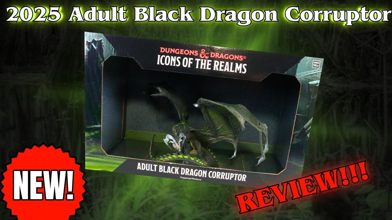 D&D Icons of the Realms - Adult Black dragon corruptor review!!!!