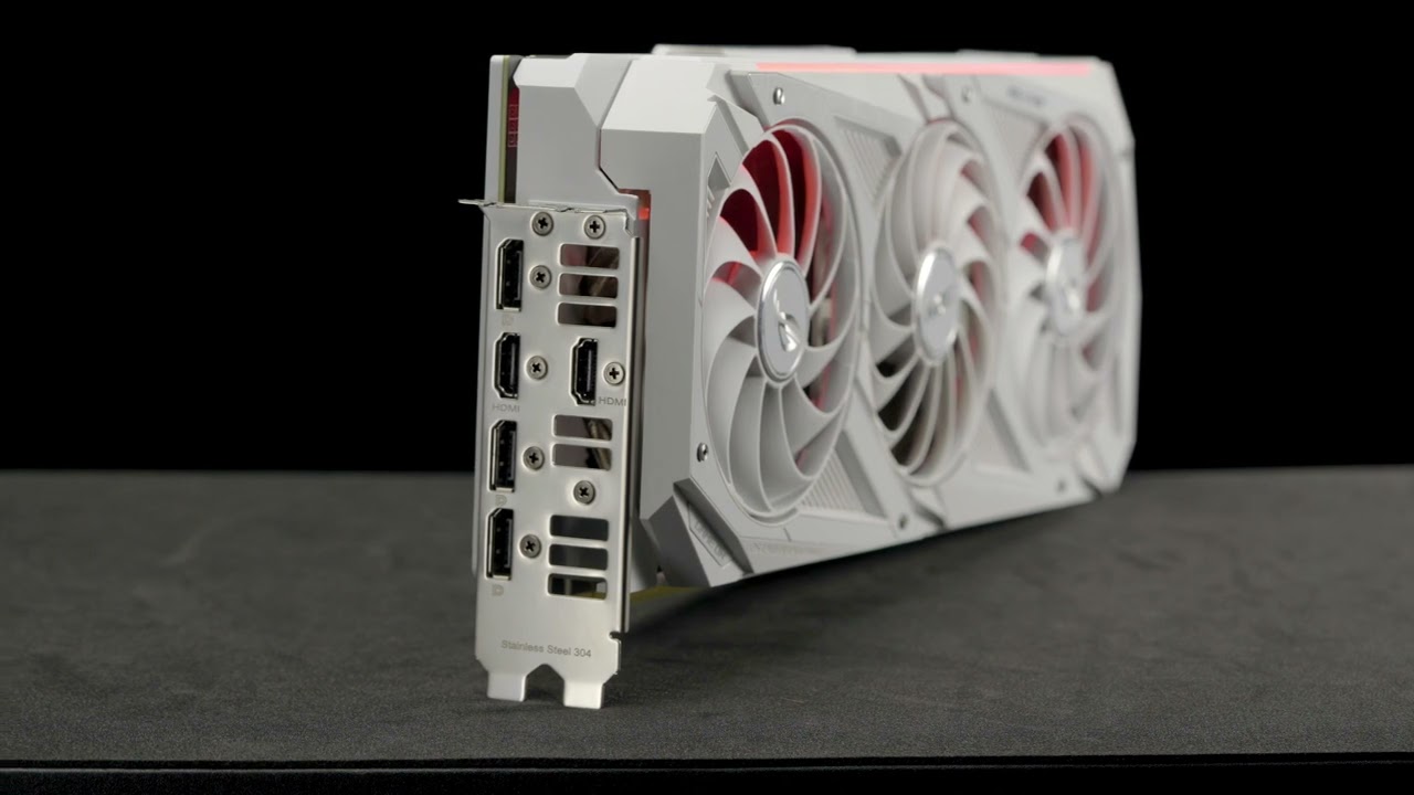 ASUS ROG Strix NVIDIA GeForce RTX 3070 White OC Edition Gaming Graphics Card E-Tail video