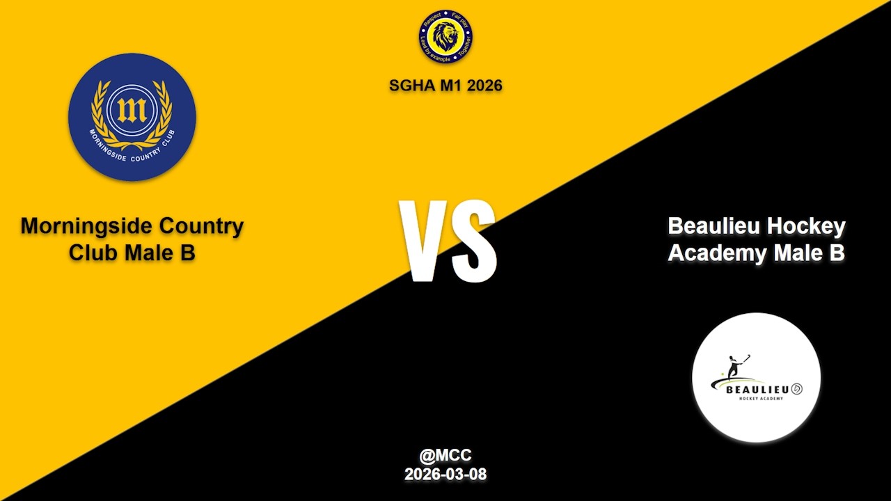 Beaulieu Hockey Academy Men B vs Morningside Country Club Hockey Club Men B - MCC - 8 March 2026
