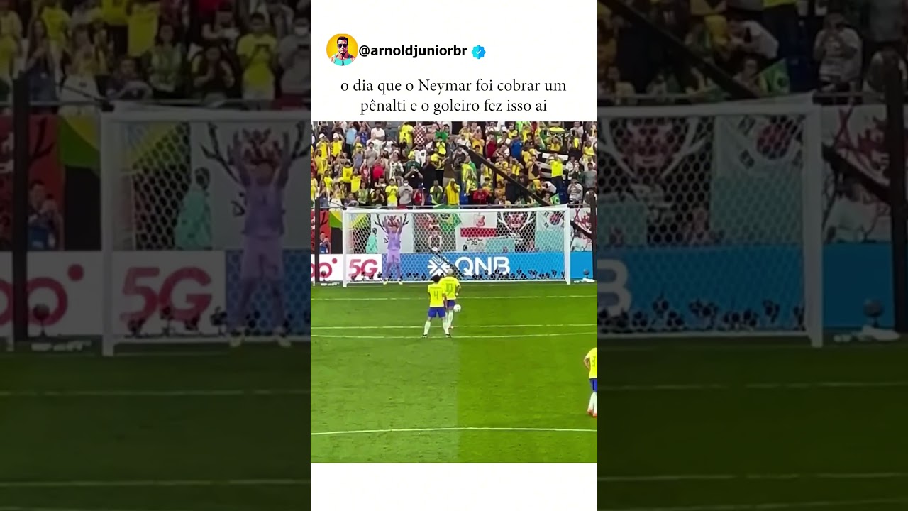Neymar foi cobrar o p&ecirc;nalti e o goleiro fez isso