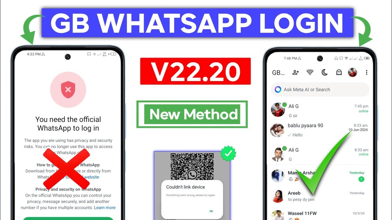 GB Whatsapp Login Problem New Solution 2025 || You need the official Whatsapp to log in problem 2025