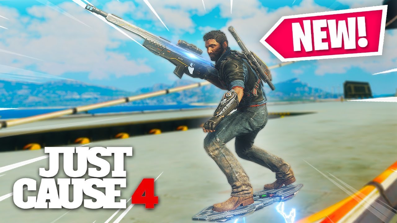 Just Cause 4 - HOVERBOARD SNIPER VS GIANT SUBMARINE!