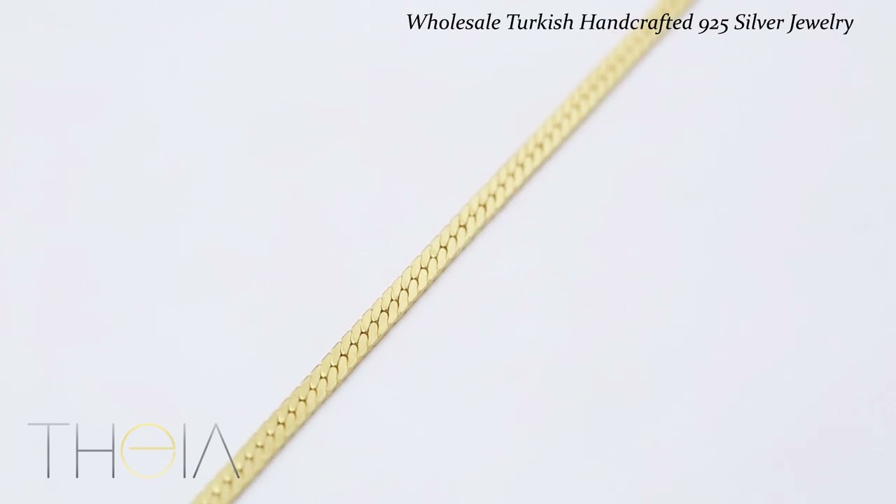 Classic Elegant Snake Chain Bracelet Turkish 925 Sterling Silver Jewelry