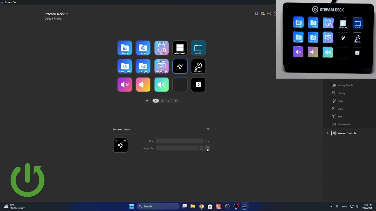 ELGATO Stream Deck – Как добавить ярлык для запуска приложения
