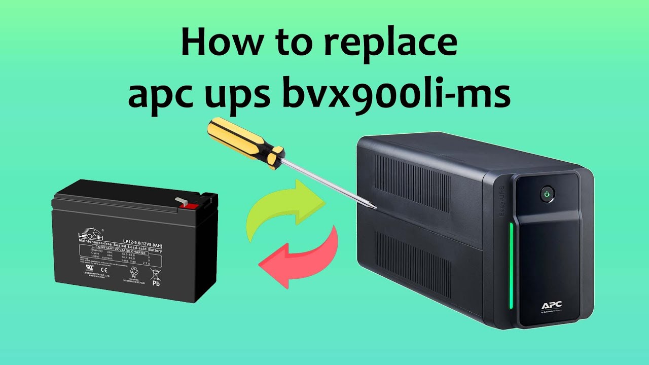 How to replace APC UPS BVX 900VA battery, fuse