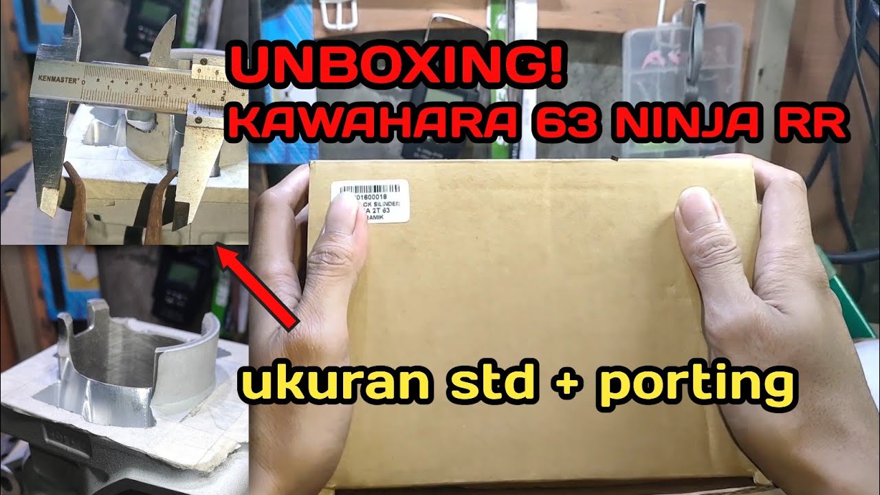 UNBOXING + PORTING BLOK KAWAHARA 63 NINJA RR || Berapa si Ukuran Standar Blok Kawahara ⁉️