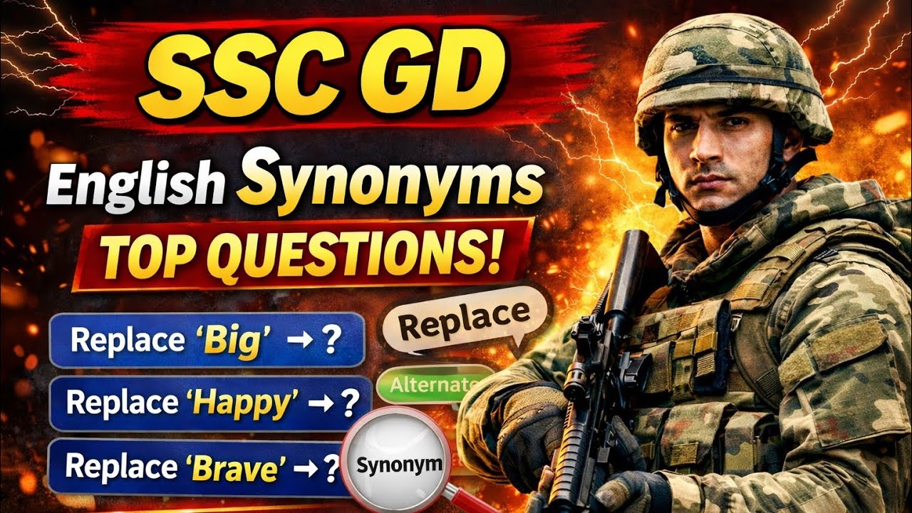 Synonyms in English | Synonyms words | Vocabulary in hindi | Group D/SSC GD/ MTS /CGL English trick
