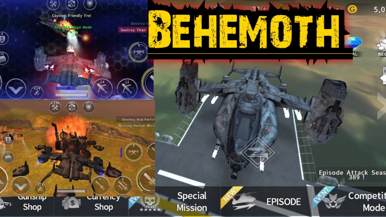 Gunship Battle : Most powerful gunship in t8 Behemoth gameplay