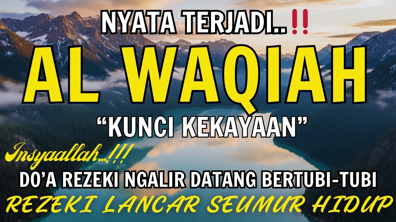 Baca Surah Al WAQIAH 7x,DENGARKAN HUTANG LUNAS✅, REZEKI DATANG TAK TERDUGA DUGA,DOA PEMBUKA REZEKI