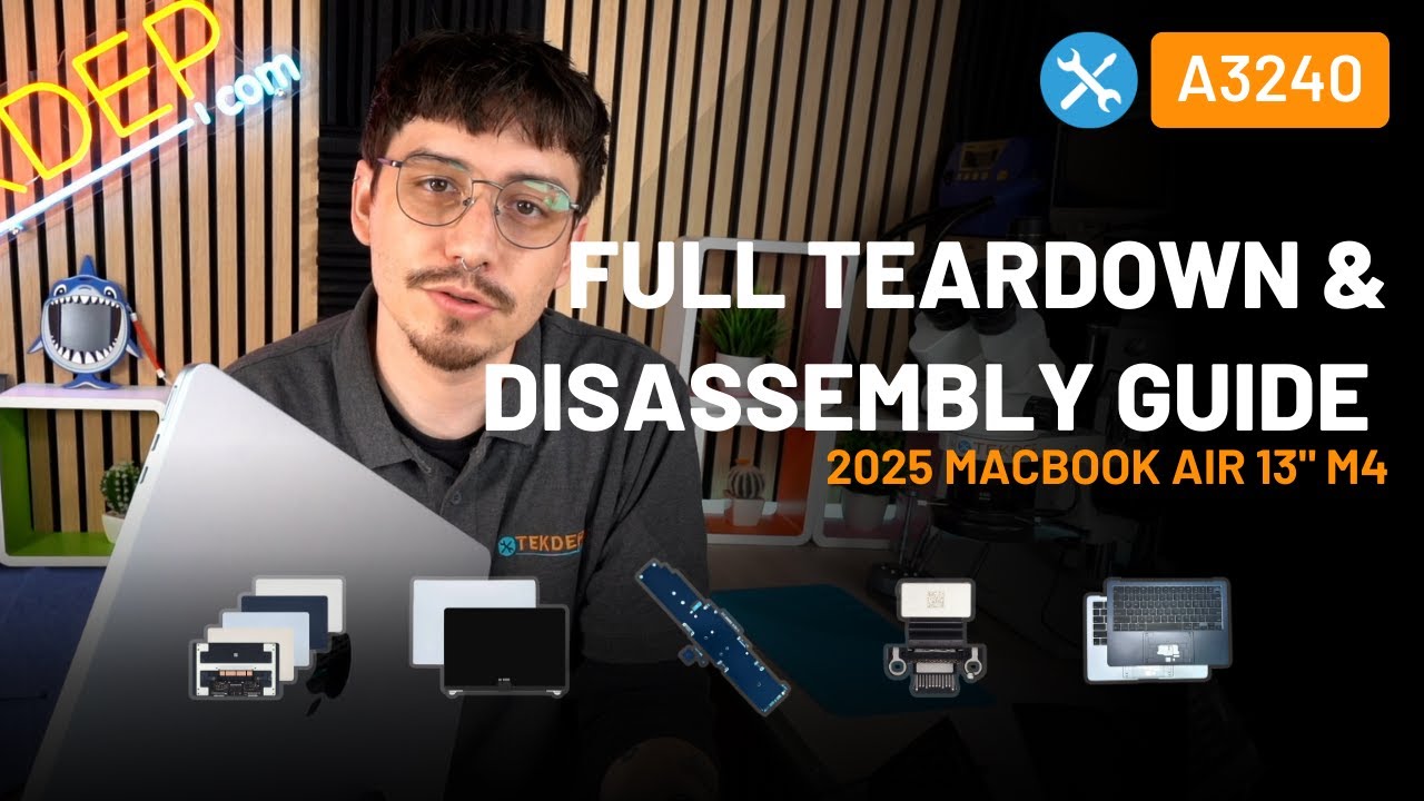 Внутри нового MacBook Air M4! Полная разборка и руководство по комплектующим A3240.
