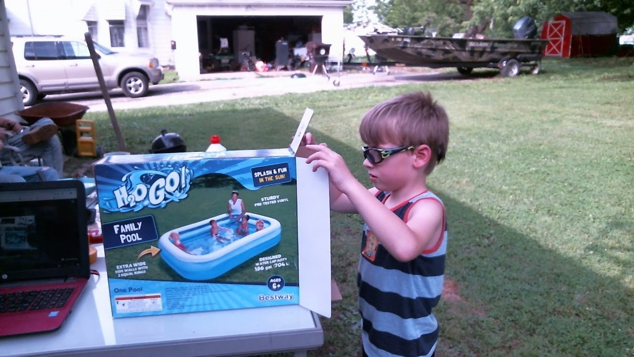 H2O Go Family Pool Setup Fillup and Review Live #Unboxing #H2OGo