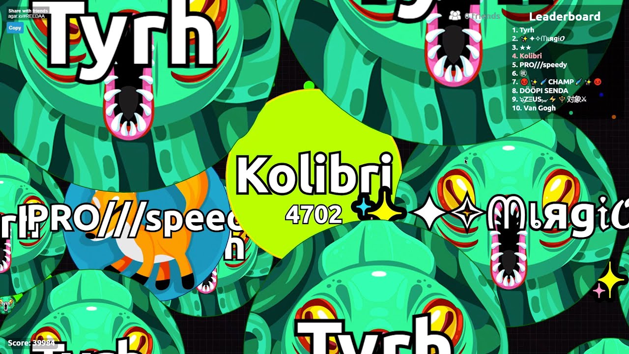 Playing Agar.io Solo Against Crowd! Epic Gameplay