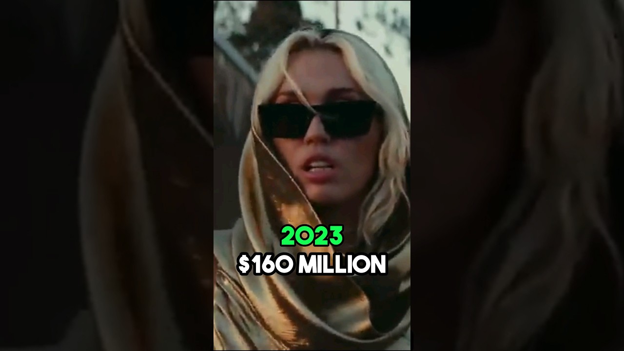 Miley Cyrus networth throughout her career. #mileycyrus flowers #music #evolution #shorts #miley
