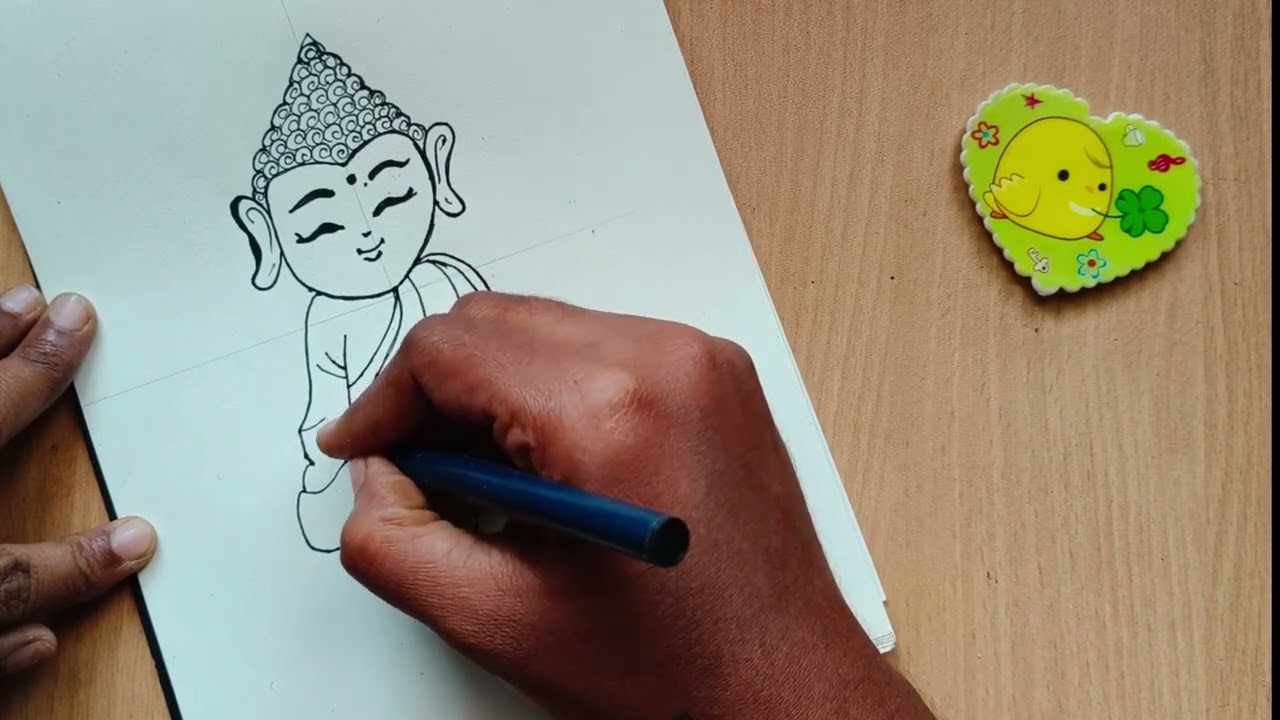 🌼easy buddha drawing 🌼#trending #drawing #viral #art #easydrawing #sketch #shorts 