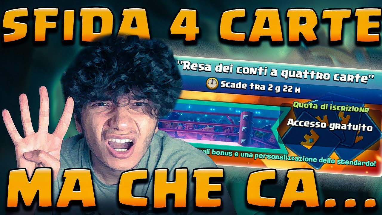 CLASH ROYALE CON SOLO 4 CARTE😱! QUESTA SFIDA NON SEMBRA REALE...