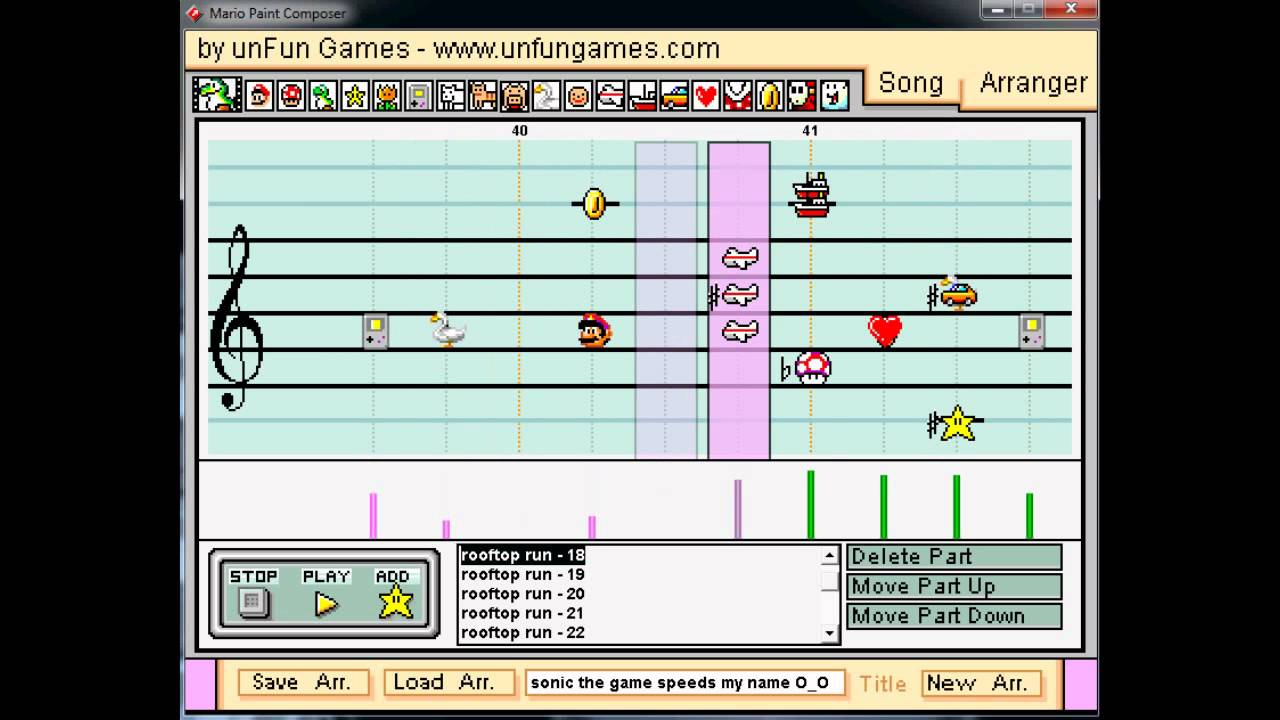 Rooftop Run [Classic] ~ Sonic Generations on Mario Paint