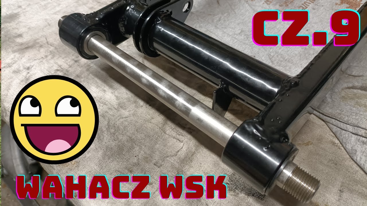WSK 125 B3 cz.9 Montaż tulejek wahacza i osiowanie otworów