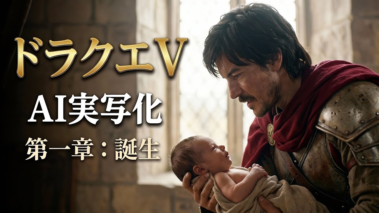 もし、ドラクエ5が実写化されたら…。親子三代で紡ぐ冒険の始まりを最新のAI技術で実写風に映像化