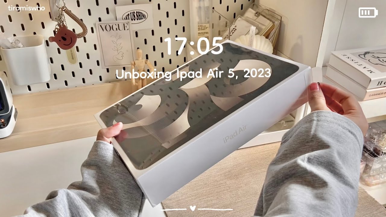 unboxing ipad air 5th Generation M1 chip 📎🤍 | starlight 64gb (wifi)
