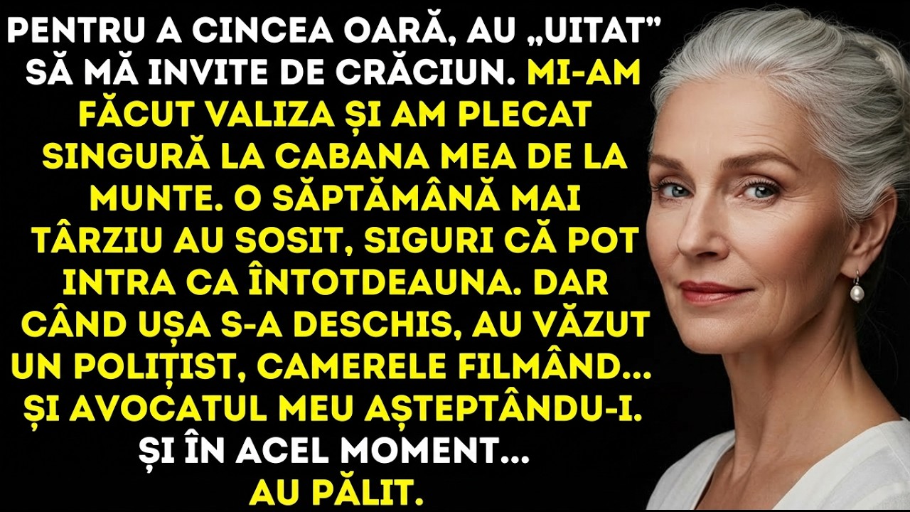 Familia m-a uitat de Crăciun… m-am ascuns în cabană, o săptămână mai târziu au intrat.