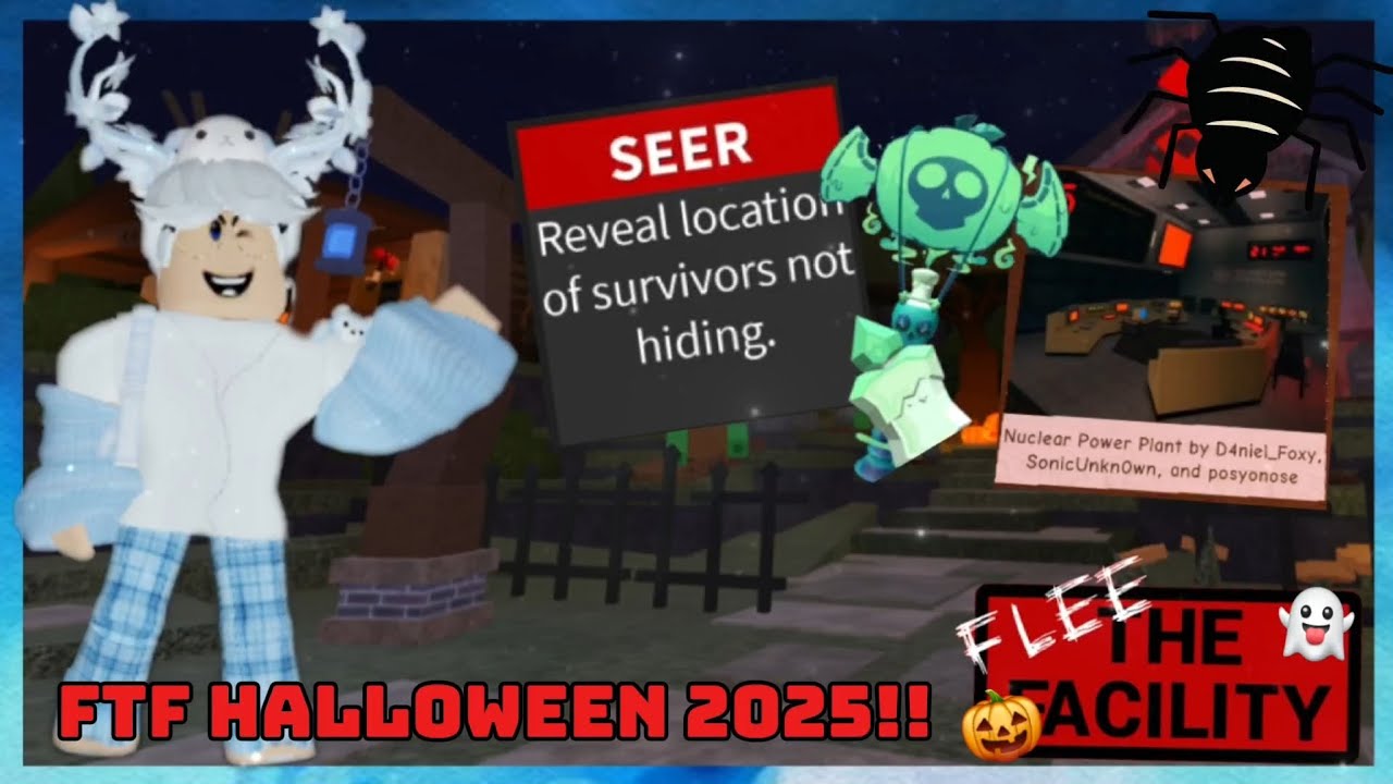 FLEE THE FACILITY HALLOWEEN UPDATE!! *SEER BEAST PERK + NUCLEAR POWER PLANT REVAMP!! 🎃 (Roblox)