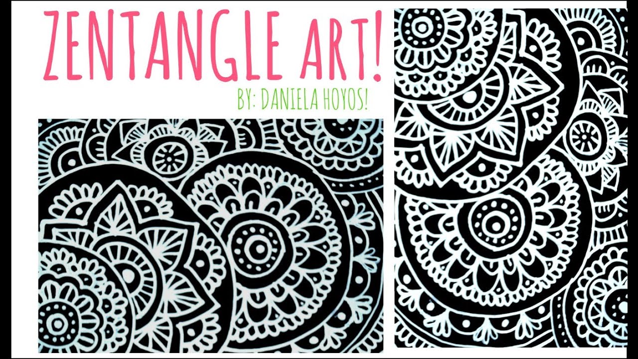 ZENTANGLE ART | Hoja negra + corrector!