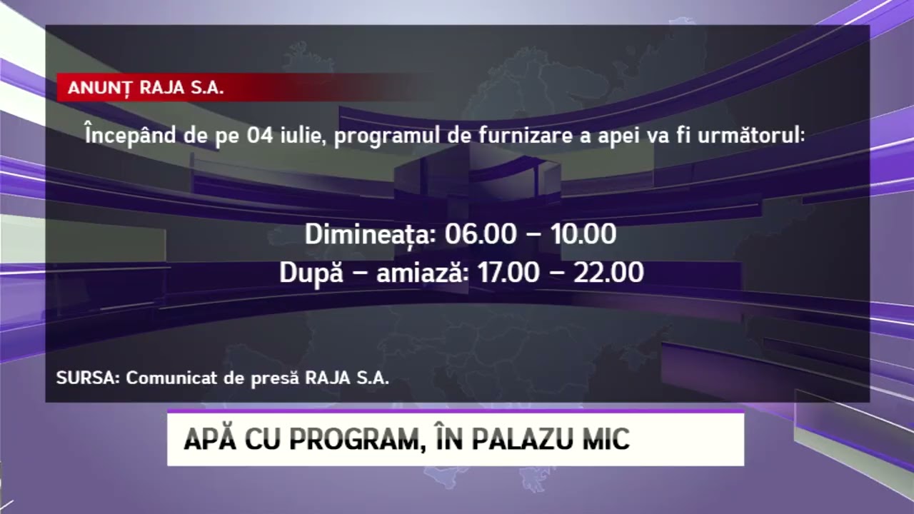 Apă cu program, &icirc;n Palazu Mic  - LITORAL TV