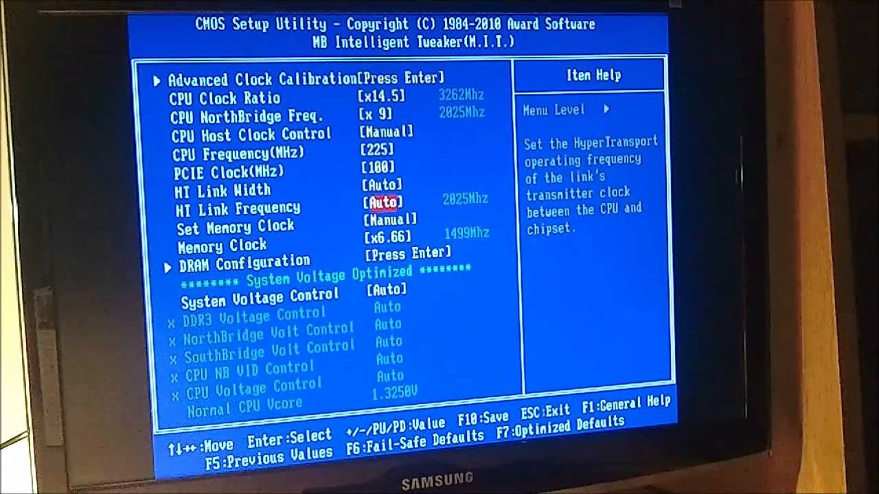 Podkręcanie procesora AM3 na płycie Gigabyte.