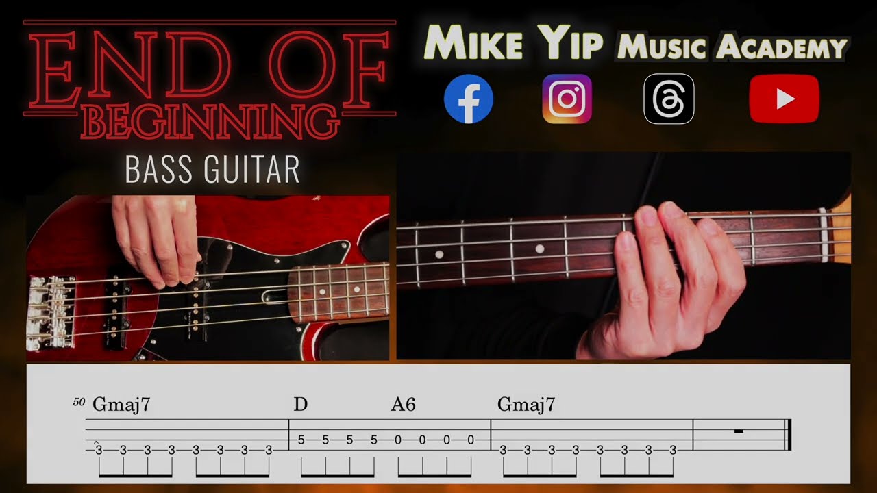 End of Beginning – Bass Play-Through | Mike Yip Music Academy