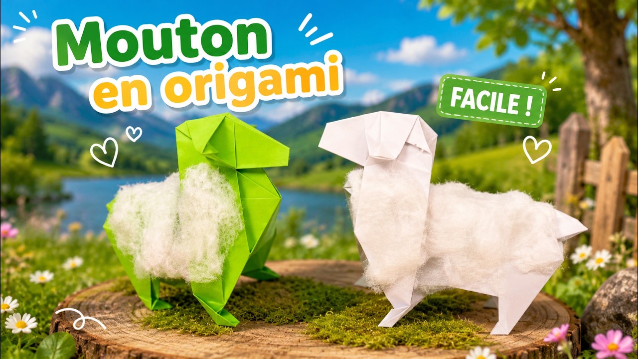 Comment faire un mouton en origami 3D🐑