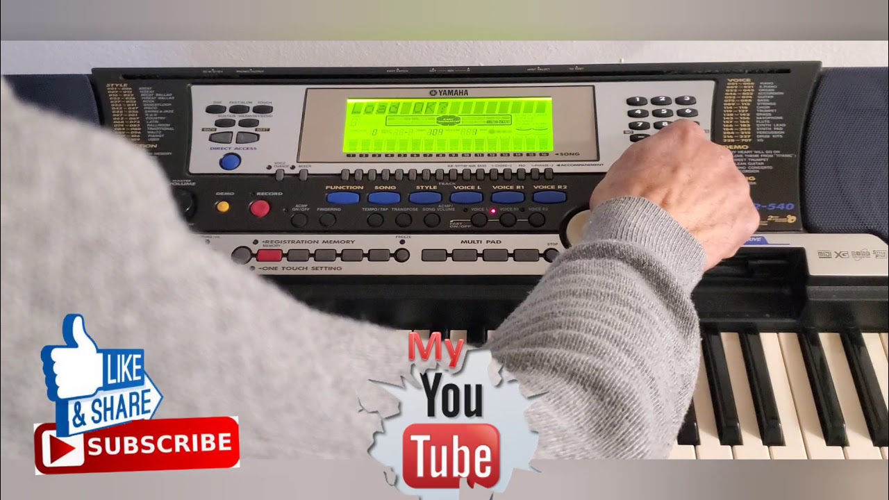 como cargar ritmos al yamaha psr 540
