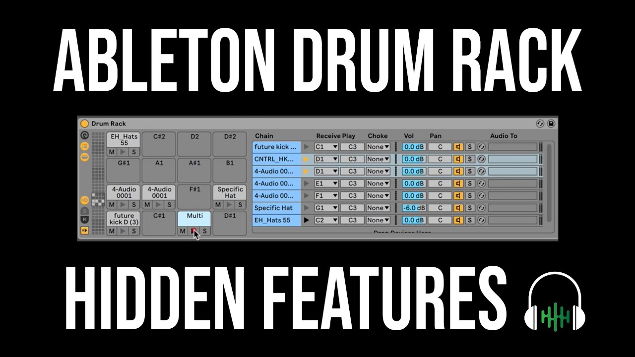 Скрытые функции Ableton Live Drum Rack