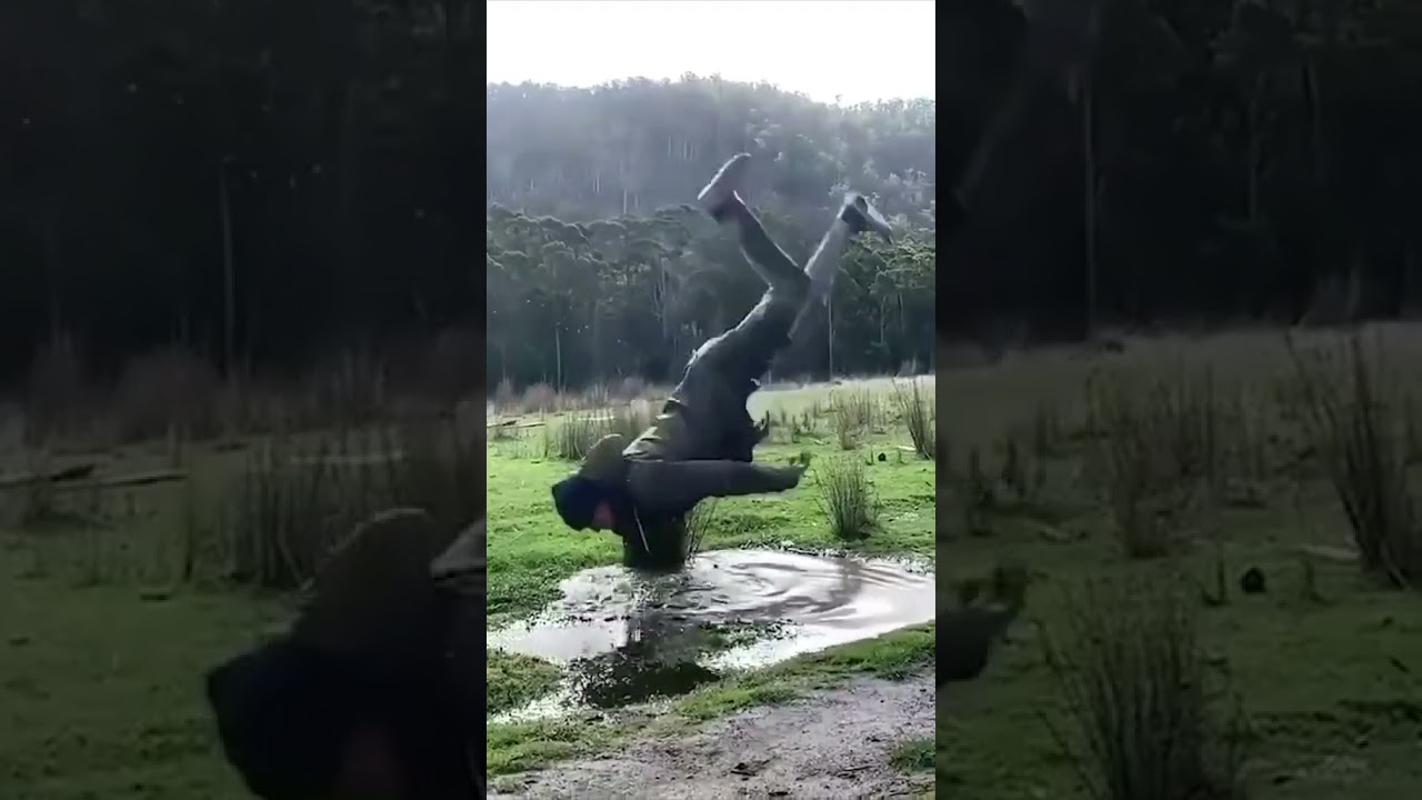 Backflip Fail! Gravity wins. faceplant #backflipfail #gravitywins #hilariousvideo #epicfail