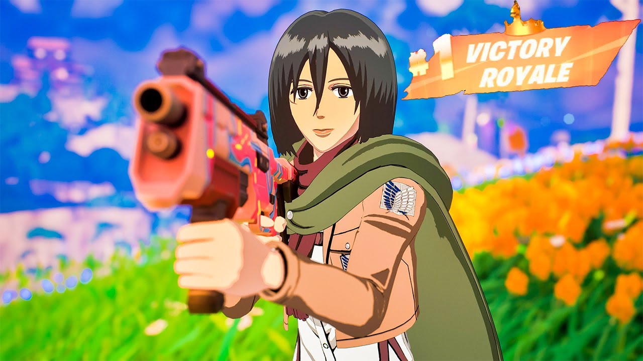 Mikasa Ackermann Skin Solo Win Full Gameplay Fortnite Chapter 4 Season 2 No Commentary PS5 Console